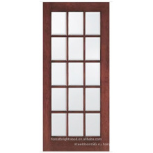 15 облегченная деревянные французские двери с скошенный стеклянный